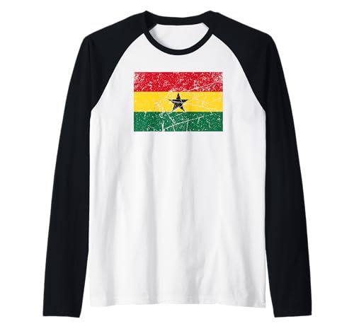 Ghana-Flagge, Grafik für Männer, Frauen, Kinder Raglan Ghana-Flagge, Grafik für Männer, Frauen, Kinder Raglan von Ghana Flag Graphic Store
