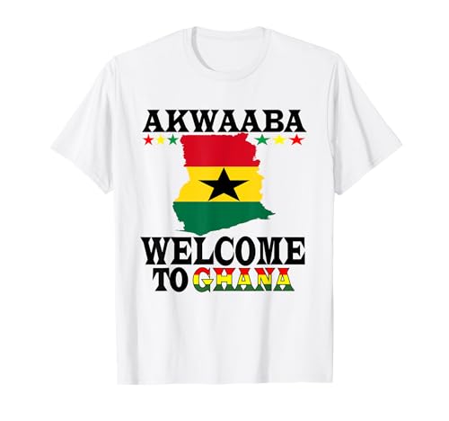 Akwaaba Willkommen in Ghana: Ghana Frauen Ghana Männer Ghana Flagge T-Shirt Akwaaba Willkommen in Ghana: Ghana Frauen Ghana Männer Ghana Flagge T-Shirt von Ghanaian men Ghanaian women Ghanaian outfits