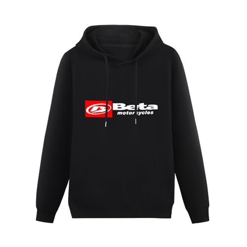 Ghee Beta Motorcycles Biker Motorcycle Rider Unisex Hooded Printed Pullover Hoodies Mens Black Sweatshirts 3XL von Ghee