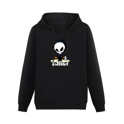 Ghee Blind Skateboard Unisex Hooded Printed Pullover Hoodies Mens Black Sweatshirts M von Ghee
