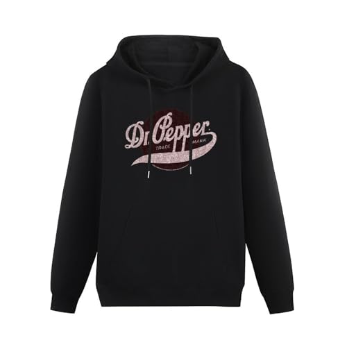 Ghee Dr Pepper Trademark Soda Unisex Hooded Printed Pullover Hoodies Mens Black Sweatshirts Black XXL von Ghee