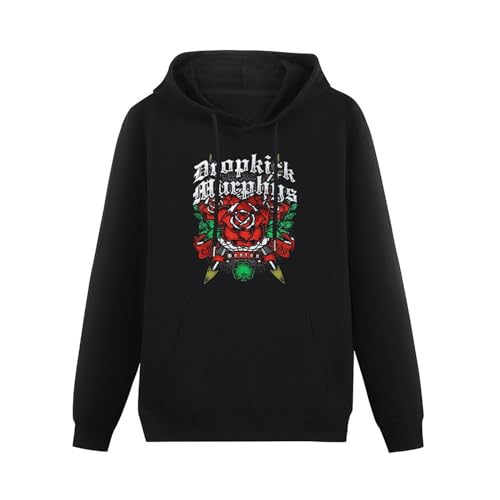 Ghee Dropkick Murphys Rose Unisex Hooded Printed Pullover Hoodies Mens Black Sweatshirts Black M von Ghee