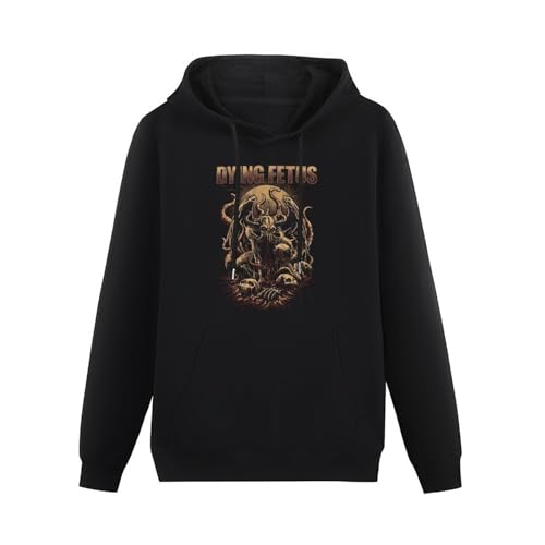 Ghee Dying Fetus Unisex Hooded Printed Pullover Hoodies Mens Black Sweatshirts Black M von Ghee