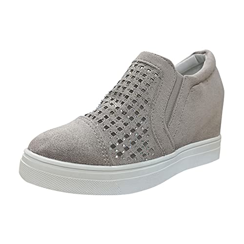 Ghemdilmn Damen Plateau Sneaker Keilabsatz Wedge Schuhe Leicht Freizeit Sportschuhe Bequem Turnschuhe von Ghemdilmn