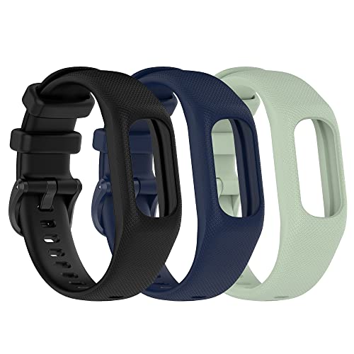 Gheper 3PCS Weiche Silikonbänder Kompatibel mit Garmin Vivosmart 5 Armbändern Ersatzarmbänder Armband Gehäuseabdeckung für Damen Herren,Kleine/Große Größe von Gheper