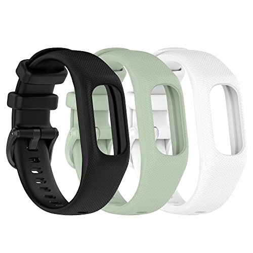 Gheper 3PCS Weiche Silikonbänder Kompatibel mit Garmin Vivosmart 5 Armbändern Ersatzarmbänder Armband Gehäuseabdeckung für Damen Herren,Kleine/Große Größe von Gheper