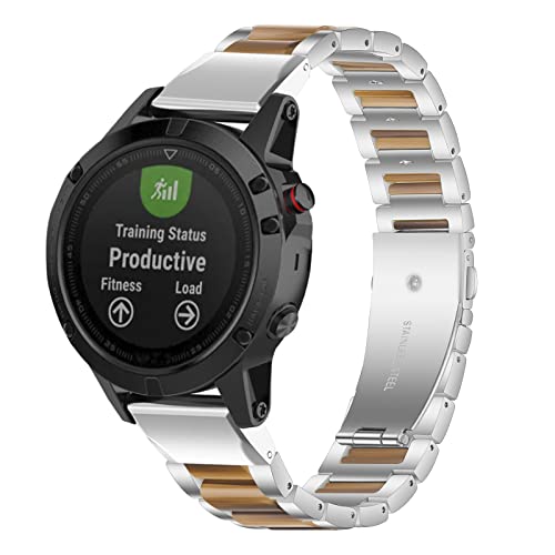 Gheper Resin Edelstahl Uhrenarmband Kompatibel mit Garmin Fenix 7/Fenix 6 Pro/Fenix 5 Plus/Forerunner 935/945 Schnelle Passform Ersatz Armband für Männer und Frauen Gheper Resin Edelstahl Uhrenarmband Kompatibel mit Garmin Fenix 7/Fenix 6 Pro/Fenix 5 Plus/Forerunner 935/945 Schnelle Passform Ersatz Armband für Männer und Frauen von Gheper
