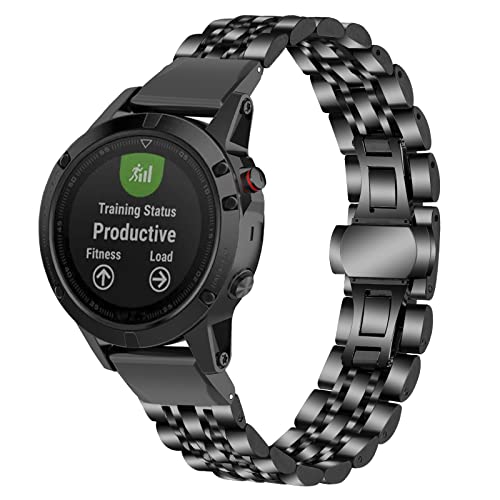 Gheper Uhrenarmband aus Metall Kompatibel mit Garmin Fenix 7S/Fenix 5S/Fenix 6S Schnelle Passform Ersatzarmband aus massivem Edelstahl für Damen und Herren von Gheper