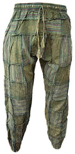 Gheri Baumwolle Herren Patch Genie Beiläufig Salon Hose Grün Stein gewaschen SM von Gheri