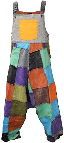 Gheri Herren Bunt Patchwork Baumwolle Leicht Latzhose SM von Gheri