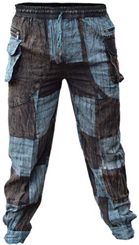 Gheri Schwarze Patchwork-Peace-Stonewashed-Hose Freizeithose Medium Gheri Schwarze Patchwork-Peace-Stonewashed-Hose Freizeithose Medium von Gheri