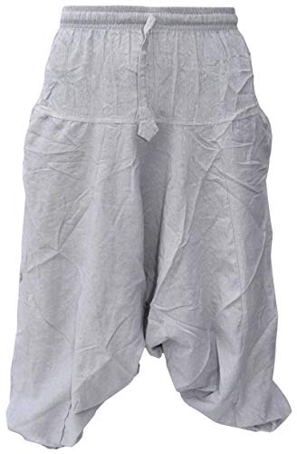 Little Kathmandu Herrenhose, Baumwolle, Hanf, weite Beine, tiefer Hosenschritt, Ninjahose, Natural Hemp, L von Gheri