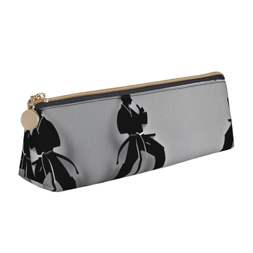 Ghjkfbf Beeindruckendes Federmäppchen aus Leder mit Karate-Motiv, Tasche mit Reißverschluss für Schreibwaren, kleine Kosmetiktasche von Ghjkfbf