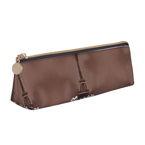 Ghjkfbf Federmäppchen aus Leder, Motiv: Pariser Eiffelturm, mit Reißverschluss, für Schreibwaren, kleine Kosmetiktasche Ghjkfbf Federmäppchen aus Leder, Motiv: Pariser Eiffelturm, mit Reißverschluss, für Schreibwaren, kleine Kosmetiktasche von Ghjkfbf