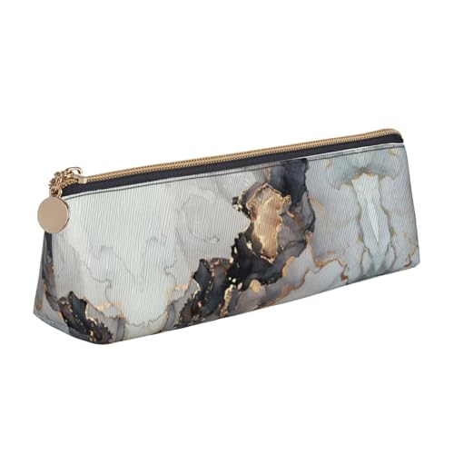 Ghjkfbf Federmäppchen aus Leder mit buntem Gouache-Druck, Tasche mit Reißverschluss für Schreibwaren, kleine Kosmetiktasche von Ghjkfbf