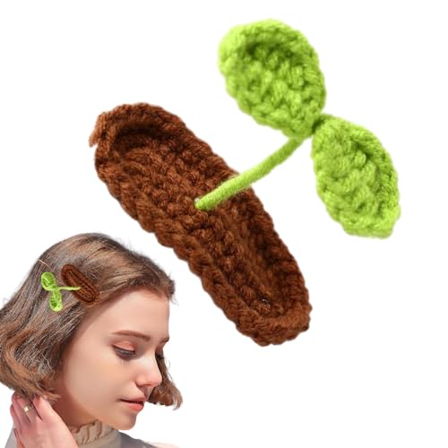 3D-Bohnensprossen-Haarspange, Bohnensprossen-Haarspangen, rutschfeste Bohnensprossen-Form, niedliche kleine Gras-Haarnadeln, Kopfbedeckung, Haarschmuck für Damen, Mädchen, Kinder, Kleinkinder von Ghjkldha