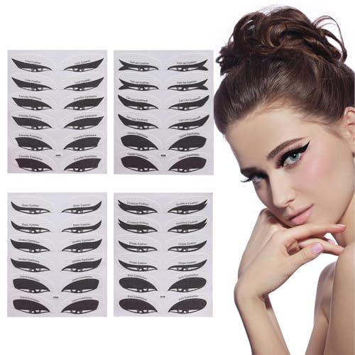 Eyeliner-Schablone, Lidschatten-Schablone - Eyeliner-Guide-Aufkleber - Multifunktionales Augen-Make-up-Tool für Frauen, milde Eyeliner-Anleitungsaufkleber, für Anfänger geeignet Eyeliner-Schablone, Lidschatten-Schablone - Eyeliner-Guide-Aufkleber - Multifunktionales Augen-Make-up-Tool für Frauen, milde Eyeliner-Anleitungsaufkleber, für Anfänger geeignet von Ghjkldha