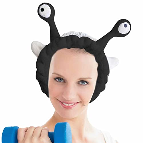 Stirnband zum Waschen des Gesichts | Elastische Plüsch-Schneckenaugen-Stirnbänder für Frauen - Niedlicher Tierkopf-Reifen für Mädchen, flauschiger Cartoon-Kopftuch für Spa-Yoga-Make-up von Ghjkldha
