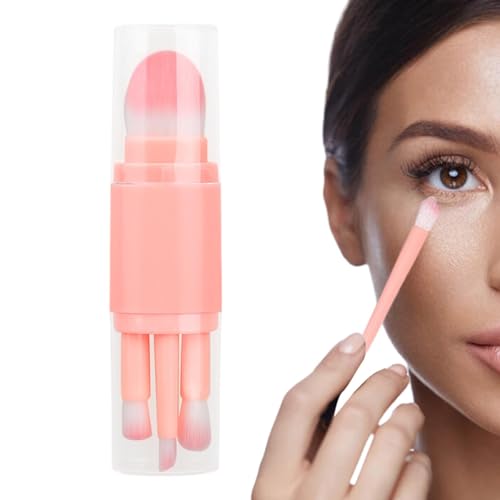 Tragbares Make-up-Pinsel-Set | Multi-Tasker 5-in-1-Make-up-Pinsel - einziehbare professionelle Make-up-Pinsel für Frauen und Mädchen von Ghjkldha