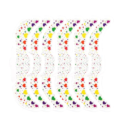 Glitter Freckles, Makeup Patches Set, Skin Friendly Adhesive, Decorative Stickers for Costume Use, 6 Pieces Star Heart Designs Suitable to Concert Gathering Daily Stage, Colorful von Ghjkldha