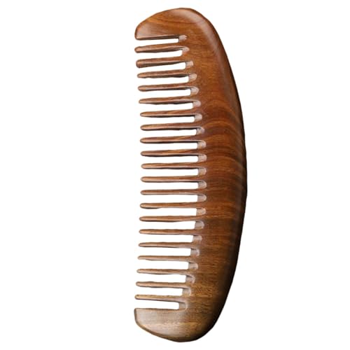 Handmade Wooden Comb Women, Ergonomic Hair Detangler For Curly Hair, Sandalwood Scalp Massager Comb, With 16x5.5cm/6.3x2.17 Inches Perfect For School And Travel Detangling Needs von Ghjkldha
