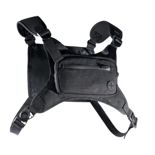 Herren Brustbeutel - Schwarzes grüne Wanderbrustpaket zum Weste, Telefonhalter -Rucksack -Motorrad, für Frauen Camping Klettern Fahrradfischerei Jagd Walking, Oxford Stoff von Ghjkldha