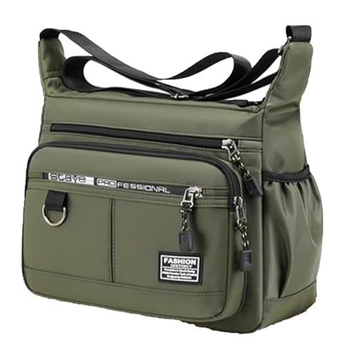 Herren-Umhängetasche, Polyester-Herrentasche, Crossbody-Tasche, Oxford-Stoff, wasserdicht, bequem, mehrschichtige Organisation, Schultertaschen mit sicherem Reißverschluss für den täglichen Gebrauch, von Ghjkldha