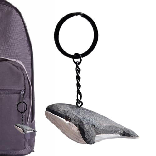 Individueller Wal-Schlüsselanhänger – Handwerker geschnitzter -Wal-Schlüsselanhänger, trendiger und personalisierter Handarbeits-Schlüsselanhänger, perfektes Souvenir für Ozeanentdecker von Ghjkldha