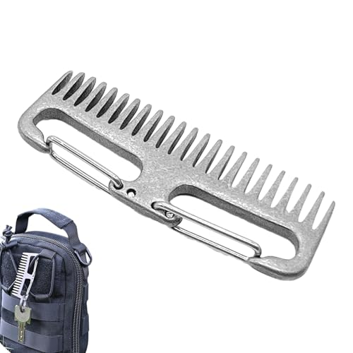 Keychain Carabiner Comb | Pocket Comb with Carabiner | Portable Comb Keychain | multitools Carabiner Comb, Hair Comb Carabiner, Compact Carabiner Comb, Stainless Steel Comb Keychain von Ghjkldha