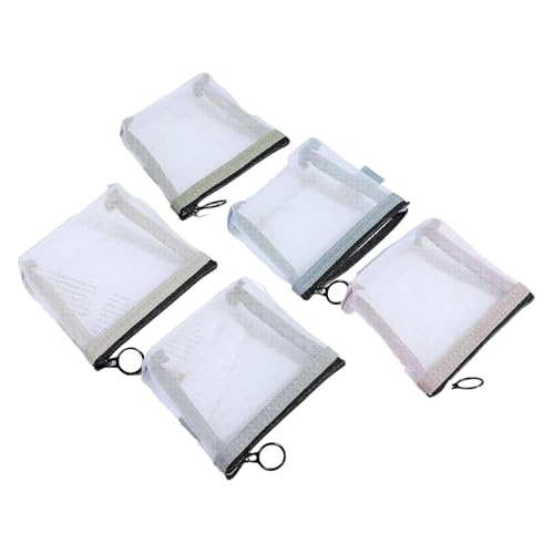 Mesh Bag, 5X Large Capacity Zippered Tote, Portable Travel Organizer, Multipurpose Toiletry & Cosmetics Case, Lightweight Storage for Women, Girls, 10x3x9.5cm von Ghjkldha