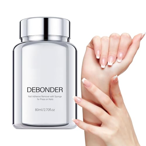 Nail Polish Remover, Gel Glue Debonding Solution, Precision Gel Adhesive Dissolver, Fast-Acting Soak-Off Formula for Fingernails and Toenails at Home Salon, 80ml von Ghjkldha