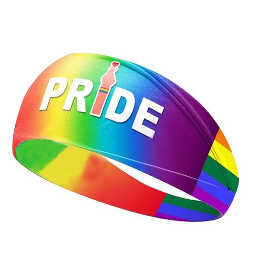 Pride-Stirnbänder für Damen, Regenbogen-Haarschmuck für Damen, Pride-Stirnbänder, Pride-Festival-Zubehör, breites Stirnband, Pride's Dress Up Zubehör für Fotografie, Aufführungen von Ghjkldha