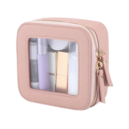Reise-Kosmetiktasche aus PU-Leder, stilvoller wasserdichter Make-up-Organizer mit Reißverschluss, perfekte tragbare Kosmetiktasche für Reisen, Camping und den täglichen Gebrauch, um Ihre Schönheit von Ghjkldha