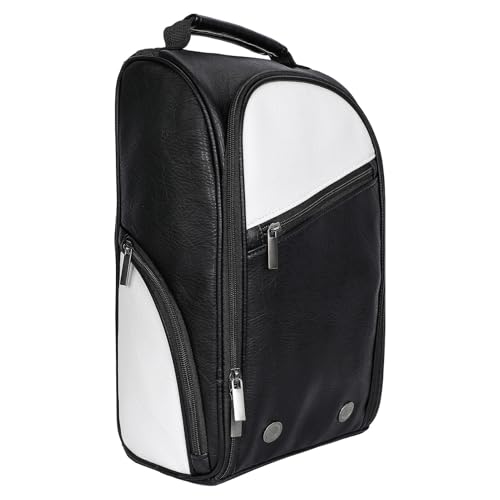 Soccer Travel Shoe Carrier, Portable Shoe Storage Pouch, PU Sneaker Storage Bag, Portable Golf Shoe Bag and Soccer Travel Shoe Carrier with Multi-Pocket Storage for Men and Women von Ghjkldha