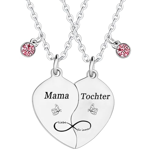 Ghloyza Mutter und Tochter Halskette - Geschenk für Mutter von Tochter - Für Immer Verbunden von Ghloyza