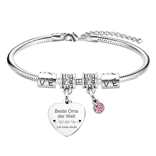 Ghloyza Oma Geschenke Dankeschön Oma Armband Nana schätzen Geschenke Muttertag Schlüsselanhänger für Großmutter Beste Nana für immer von Ghloyza