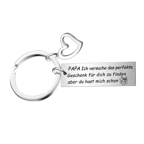 Ghloyza Vater Schlüsselanhänger Geschenke Vatertagsgeschenke von Tochter Sohn Papa Geburtstag Weihnachten Schlüsselanhänger du hast mich schon von Ghloyza