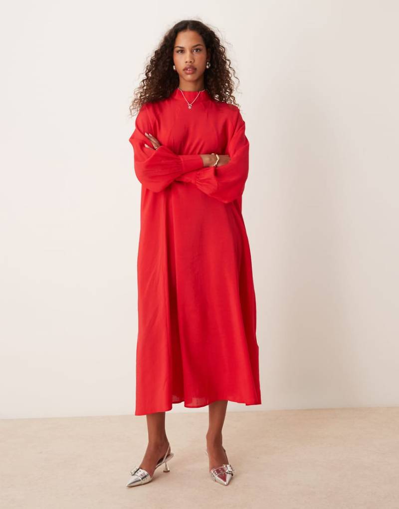 Ghospell - Oversize-Midikleid in Rot von Ghospell