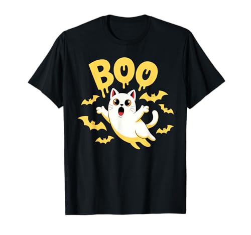 Cat Ghost Boo Nette Kitty Cats Lover Halloween Damen Herren T-Shirt Cat Ghost Boo Nette Kitty Cats Lover Halloween Damen Herren T-Shirt von Ghost Cats Boo Funny Halloween Idea Apparel Sar