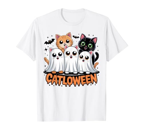 Catloween Boom Cute Kitty Cats Lover Halloween Damen Herren T-Shirt Catloween Boom Cute Kitty Cats Lover Halloween Damen Herren T-Shirt von Ghost Cats Boo Funny Halloween Idea Apparel Sar