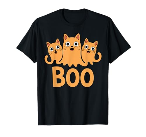 Katze Geist Boo, niedliche Kätzchen, Katzenliebhaber, Halloween, Damen, Herren T-Shirt Katze Geist Boo, niedliche Kätzchen, Katzenliebhaber, Halloween, Damen, Herren T-Shirt von Ghost Cats Boo Funny Halloween Idea Apparel Sar