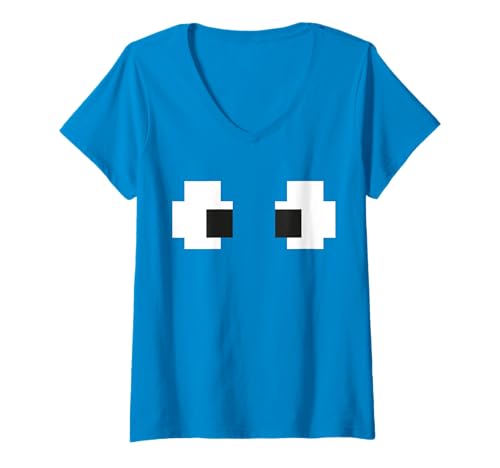 Damen Halloween-Gruppenkostüm „Ghost Eyes“ im Retro-Stil T-Shirt mit V-Ausschnitt Damen Halloween-Gruppenkostüm „Ghost Eyes“ im Retro-Stil T-Shirt mit V-Ausschnitt von Ghost Eyes Halloween Group Costume Art