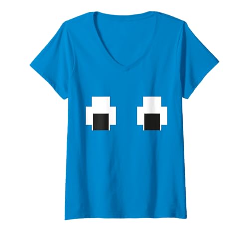 Damen Halloween-Gruppenkostüm „Ghost Eyes“ im Retro-Stil T-Shirt mit V-Ausschnitt Damen Halloween-Gruppenkostüm „Ghost Eyes“ im Retro-Stil T-Shirt mit V-Ausschnitt von Ghost Eyes Halloween Group Costume Art