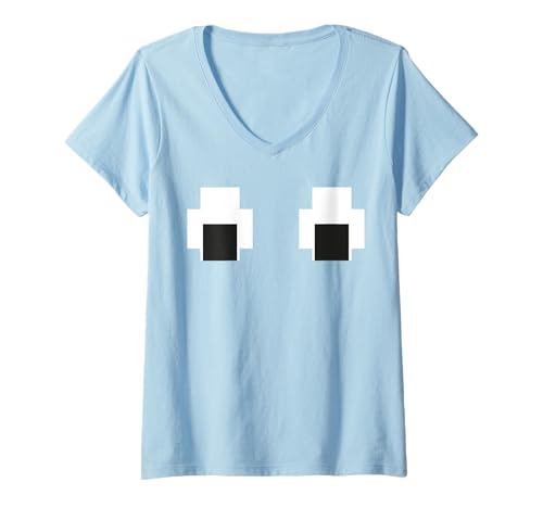 Damen Halloween-Gruppenkostüm „Ghost Eyes“ im Retro-Stil T-Shirt mit V-Ausschnitt Damen Halloween-Gruppenkostüm „Ghost Eyes“ im Retro-Stil T-Shirt mit V-Ausschnitt von Ghost Eyes Halloween Group Costume Art