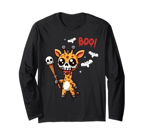 Men Women Kids Trendy Funny Giraffe Boo Spooky Halloween Langarmshirt Men Women Kids Trendy Funny Giraffe Boo Spooky Halloween Langarmshirt von Ghost Giraffe Halloween Fun Costume Animal Lover