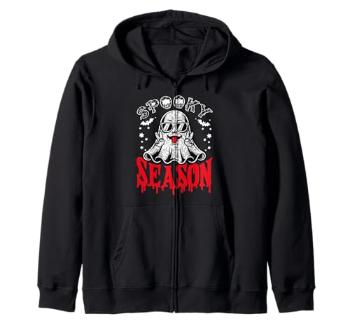 Ghost Halloween Gruselige Jahreszeit Lustig Halloween Männer Frauen Kinder Kapuzenjacke von Ghost Halloween Spooky Season Funny Halloween