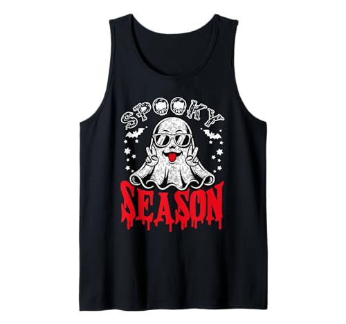 Ghost Halloween Gruselige Jahreszeit Lustig Halloween Männer Frauen Kinder Tank Top von Ghost Halloween Spooky Season Funny Halloween