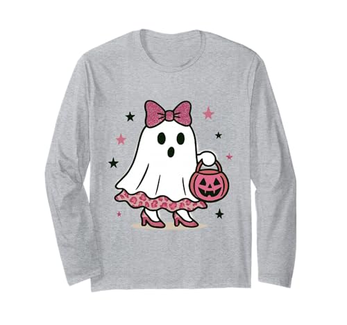 Niedlicher Geist mit Kürbissen, Halloween, Damen, Herren, Kinder Langarmshirt Niedlicher Geist mit Kürbissen, Halloween, Damen, Herren, Kinder Langarmshirt von Ghost Halloween Tshirt Kids Boys Girls