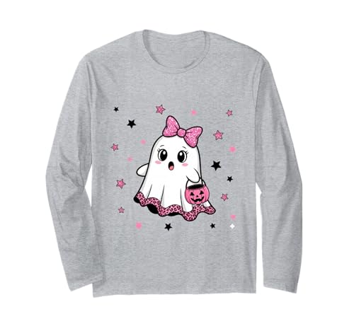 Niedlicher Geist mit Kürbissen, Halloween, Damen, Herren, Kinder Langarmshirt Niedlicher Geist mit Kürbissen, Halloween, Damen, Herren, Kinder Langarmshirt von Ghost Halloween Tshirt Kids Boys Girls