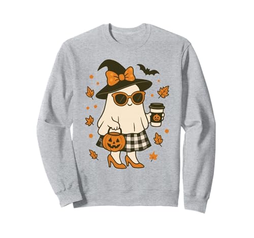Niedlicher Geist mit Kürbissen, Halloween, Damen, Herren, Kinder Sweatshirt Niedlicher Geist mit Kürbissen, Halloween, Damen, Herren, Kinder Sweatshirt von Ghost Halloween Tshirt Kids Boys Girls